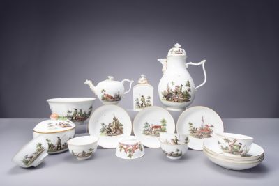 23-part hunting service, Meissen around 1750