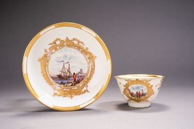 Cup with saucer from an early KPF service