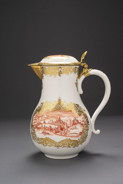 Beak jug, painted by Franz Ferdinand Meyer of Pressnitz