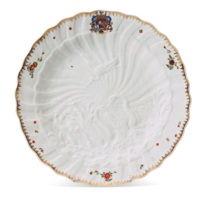 Big dish (No. 2) from the Swan Service of Count Brühl