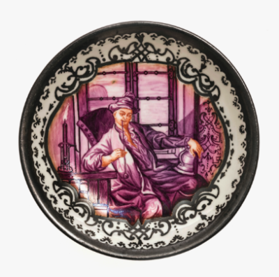 Meissen saucer, painted by Hausmaler Abraham Seuter c. 1730